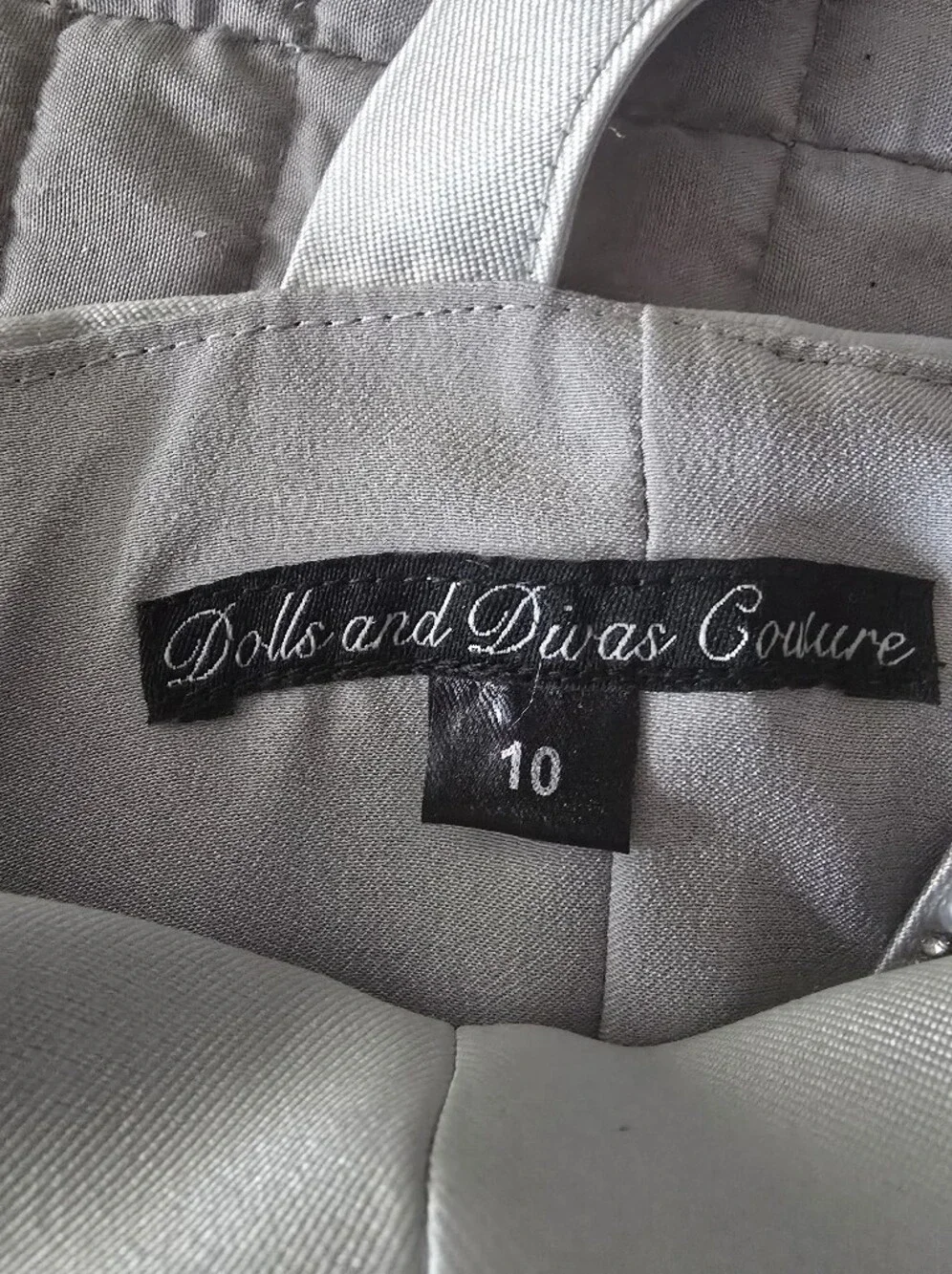 Dolls and Divas Couture shiny silver